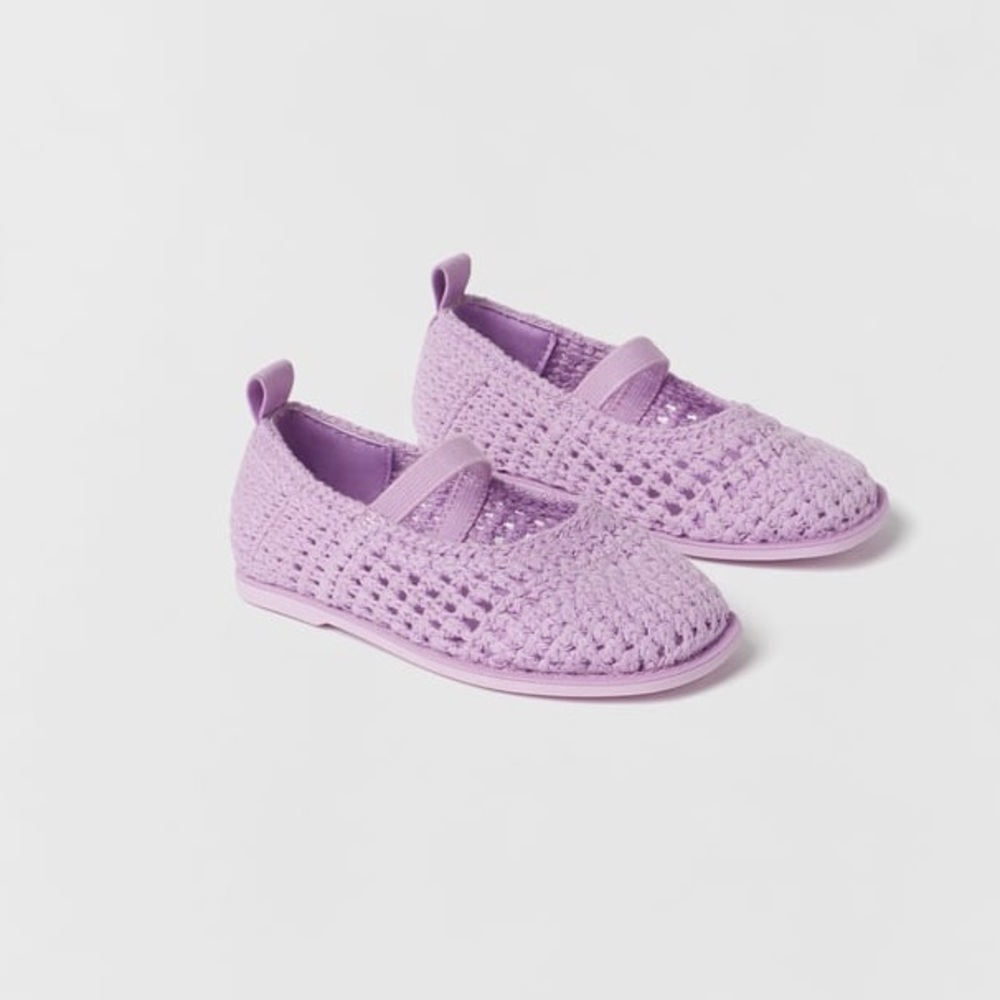 Zara Kids Purple Woven Shoes